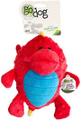 GoDog Dragon Grunter Chew Guard Dog Toy, Red
