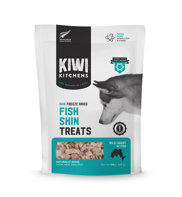 Kiwi Kitchens Friandises crues pour chiens en peau de poisson lyophilisée