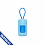 Modern Kanine Poop Bag Dispenser, Light Blue with Blue Bags
