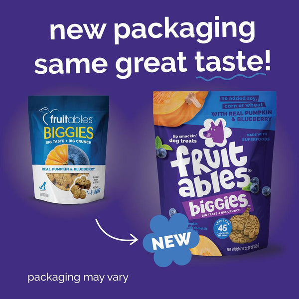 Fruitables Biggies Pumpkin & Blueberry Dog Treats