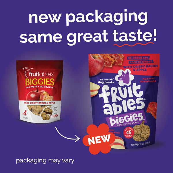Fruitables Biggies Crispy Bacon & Apple Dog Treats