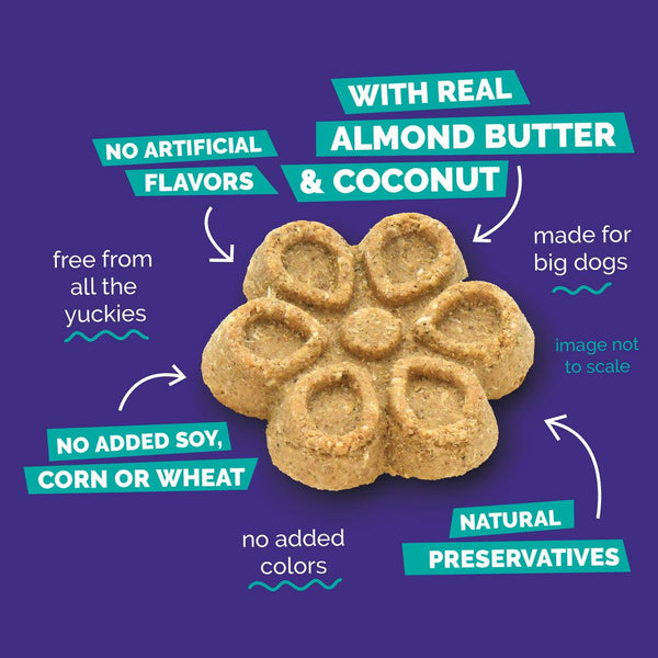 Fruitables Biggies Almond Butter & Coconut Dog Treats