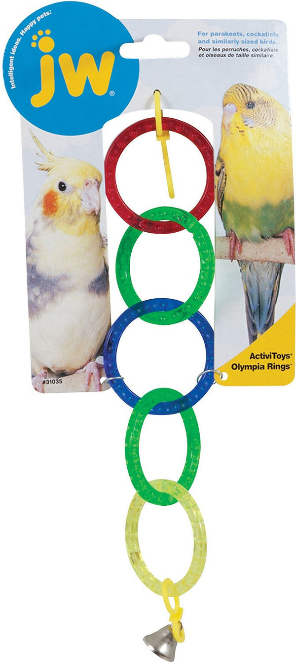 JW Pet Activitoy Birdie Olympia Anneaux Jouet, Petit/Moyen