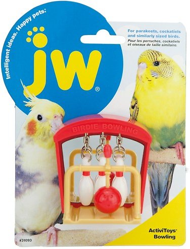 JW Pet Activitoy Birdie Bowling Toy, Small/Medium