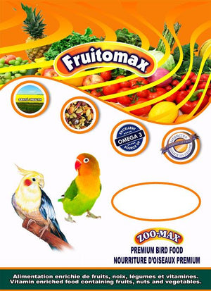 Nourriture pour oiseaux Zoo-Max Fruitomax calopsittes et inséparables