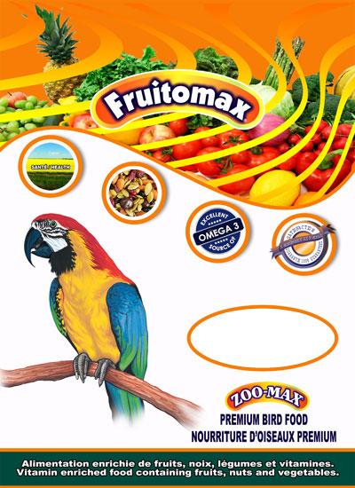 Nourriture pour oiseaux Zoo-Max Fruitomax pour perroquet sans tournesol