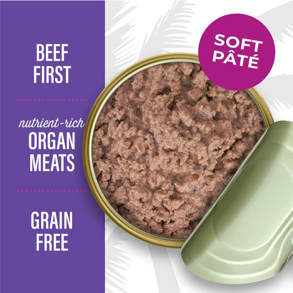 Tiki Cat After Dark Soft Pate Beef & Beef Liver Wet Cat Food Can