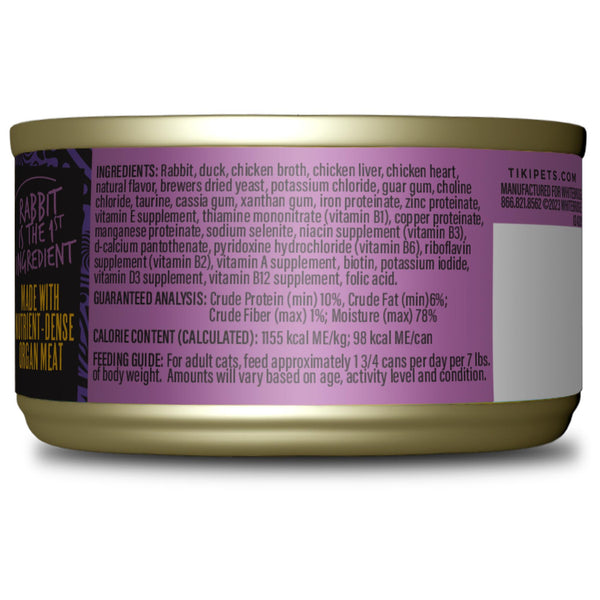 Tiki Cat After Dark Pâté Lapin Nourriture pour Chats en Conserve
