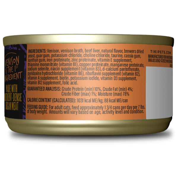 Tiki Cat After Dark Pâté Cerf Nourriture pour Chats en Conserve