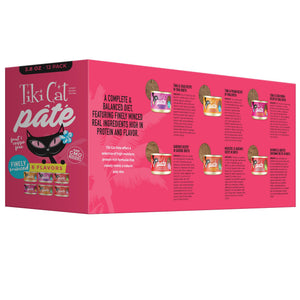 Tiki Cat Grill Pate Variety Pack Wet Cat Food Can, 2.8-oz, 12-pk