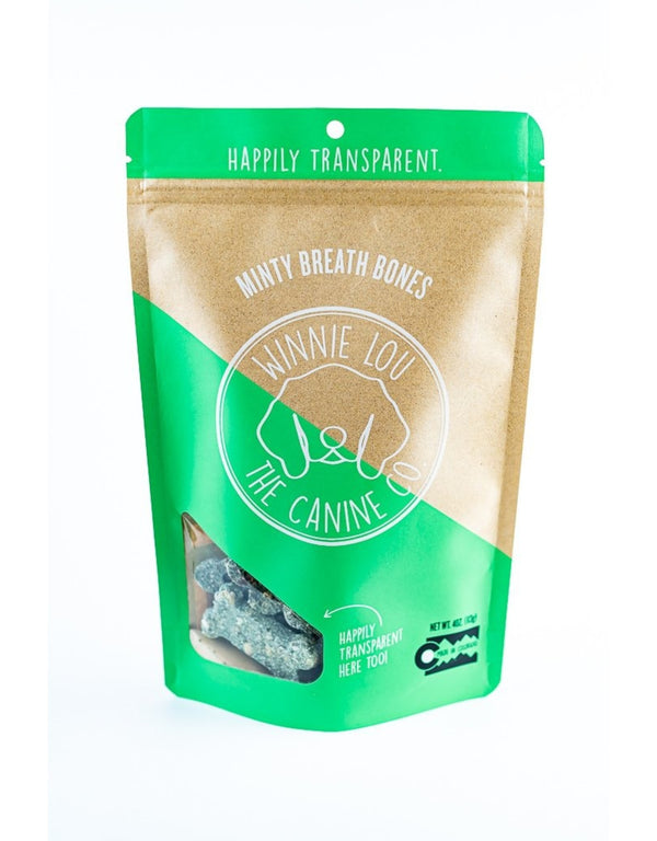 Winnie Lou The Canine Co. Minty Breath Bones Dog Treats