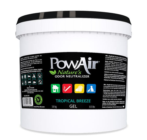 PowAir Gel neutralisant d’odeurs Tropical Breeze pour animaux