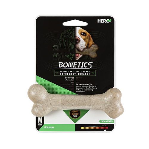 Hero Bonetics Femur Bone Peanut Butter Flavor Dog Chew Toy
