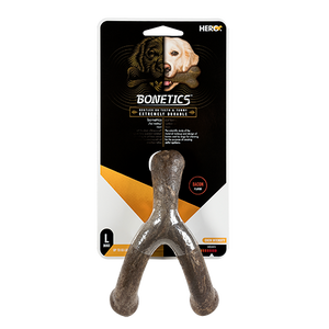 Hero Bonetics Wishbone Bacon Flavor Dog Chew Toy