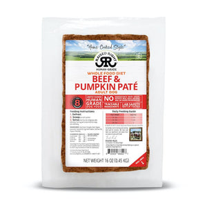 Raised Right Beef & Pumpkin Pate Frozen Dog Food