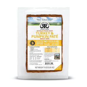 Raised Right Turkey & Pumpkin Pate Frozen Dog Food