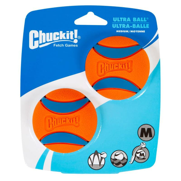 Chuckit! Ultra Rubber Ball Dog Toy, 2 pack