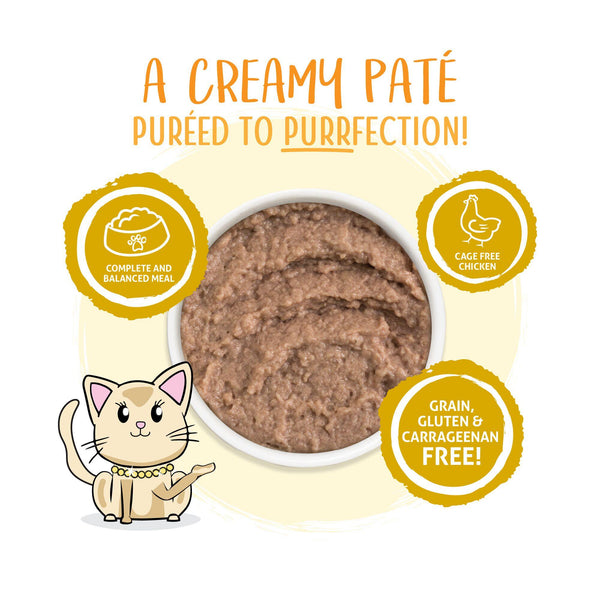 Weruva Pâté pour chat Press Your Dinner! Dîner de blanc de poulet avec poulet désossé en purée hydratante en boîte