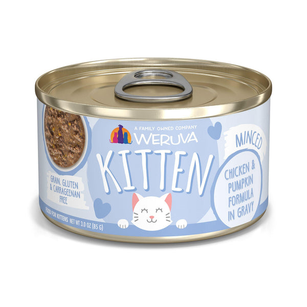 Weruva Kitten Chicken & Pumpkin Formula in Gravy Wet Cat Food Can