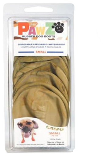 Pawz Waterproof Rubber Dog Boots, Camo