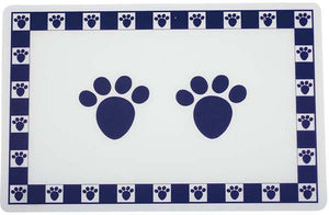 PetRageous Designs Pet Paws Placemat, Cobalt Blue