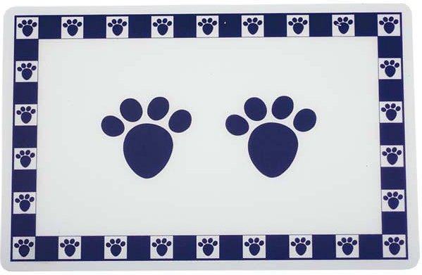 PetRageous Designs Pet Paws Placemat, Cobalt Blue