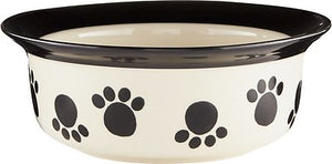 PetRageous Designs Paws n' Around Gamelle pour animaux, Noir