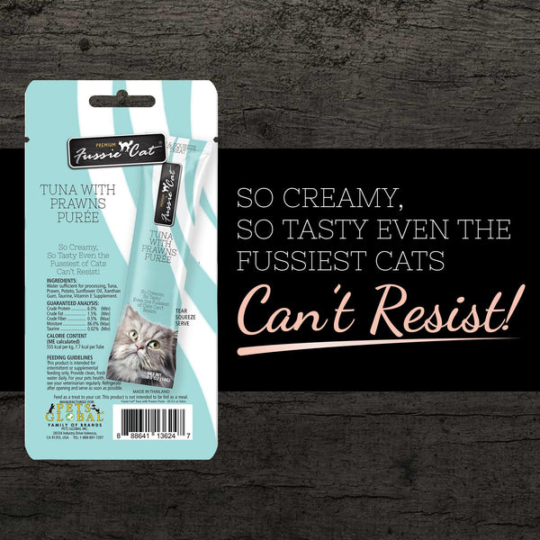 Fussie Cat Tuna with Prawns Puree Cat Treats