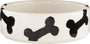 PetRageous Designs Slicker Bones Dog Bowl, Natural/Black, 2.5-cups