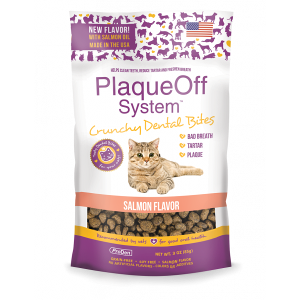 ProDen PlaqueOff System Crunchy Dental Bites Salmon Cat Treats