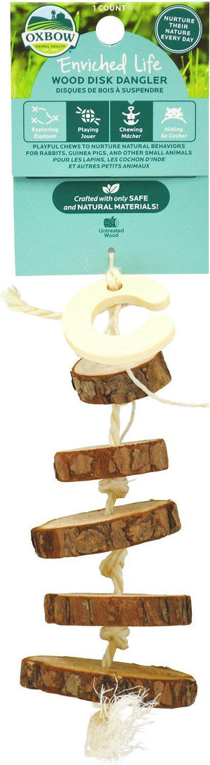 Oxbow Enriched Life Wood Disk Dangler Small Animal Toy
