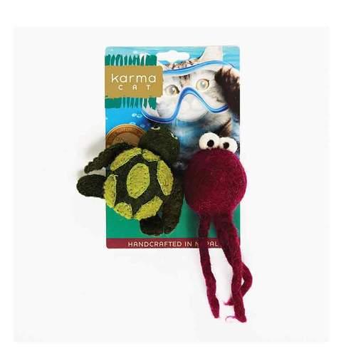 Dharma Dog Karma Cat Jouet chat Tortue et Méduse