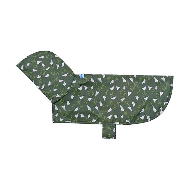 RC Pets Packable Rain Dog Poncho, Paper Planes