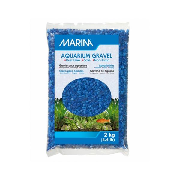 Marina Decorative Aquarium Gravel, Tone on Tone Blue