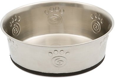 PetRageous Designs Cayman Classic Stainless Steel Non-Skid Pet Bowl