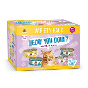 Weruva Classic Cat Meow You Doin'? Variety Pack Wet Cat Food Can, 5.5-oz, 12-pk