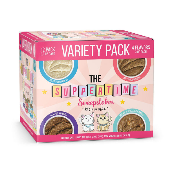 Weruva Cat Pate The Suppertime Sweepstakes Variety Pack Wet Cat Food Can, 3-oz, 12-pk