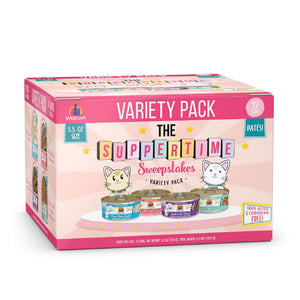 Weruva Cat Pate The Suppertime Sweepstakes Variety Pack Wet Cat Food Can, 5.5-oz, 12-pk