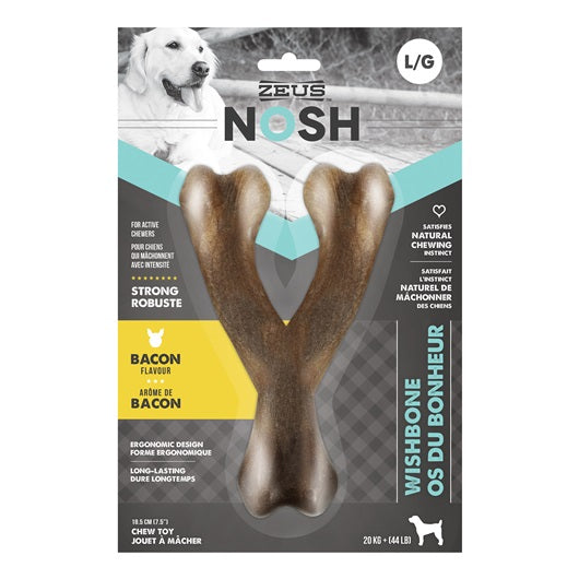 Zeus Nosh Bacon Flavored Wishbone Dog Toy