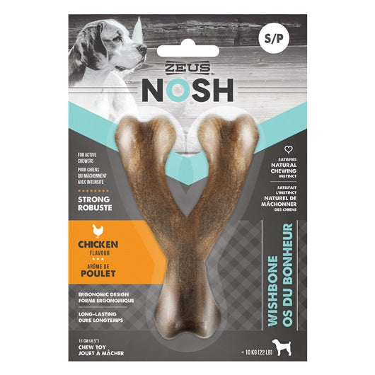 Zeus Nosh Chicken Flavored Wishbone Dog Toy