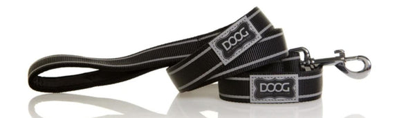 DOOG Lassie Neoprene Dog Leash, Black