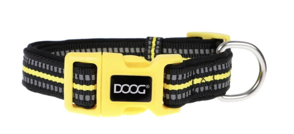 DOOG High Vis Dog Collar, Neon Bolt