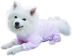 Tulane's Closet Cover Me by Tui Adjustable Fit Long Sleeve Dog Onesie, Pink