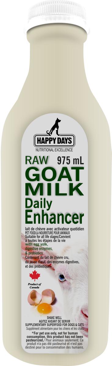 Happy Days Enhancer quotidien au lait cru de chèvre pour chiens et chats