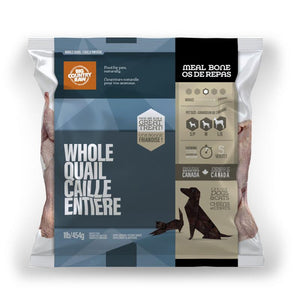 Nourriture crue pour animaux de compagnie Big Country Raw Whole Quail