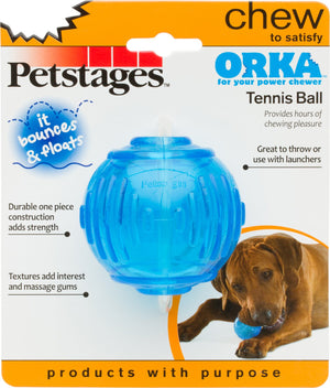 Jouet à mâcher pour chien Petstages ORKA balle de tennis