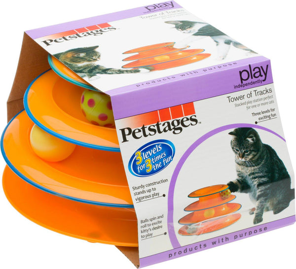 Petstages Tower of Tracks Cat Toy, 10-in