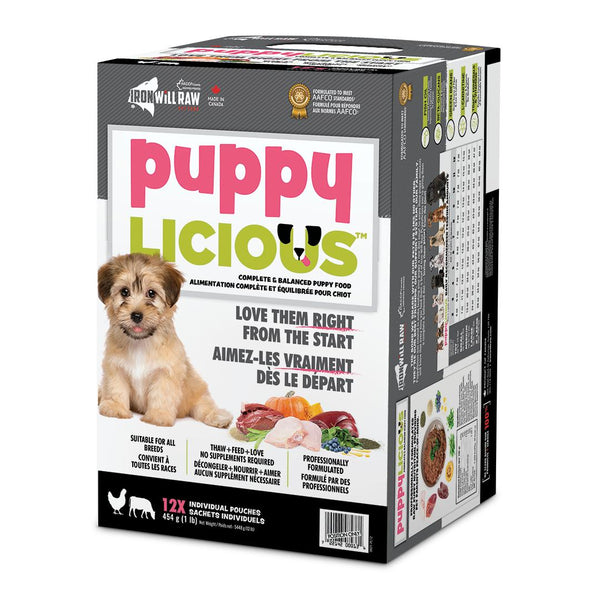 Iron Will Raw Puppylicious Nourriture crue congelée pour chiots
