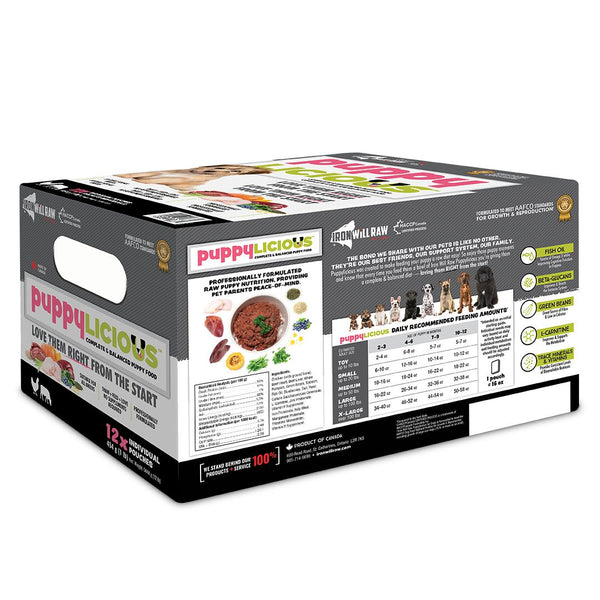 Iron Will Raw Puppylicious Nourriture crue congelée pour chiots