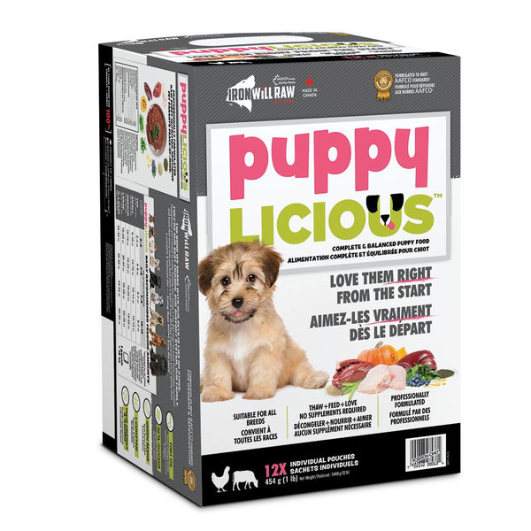Iron Will Raw Puppylicious Nourriture crue congelée pour chiots